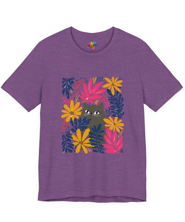 Gray Cat Floral Tee