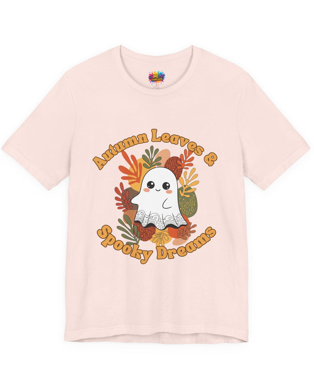 Autumn Leaves Spooky Dreams Ghost Tee