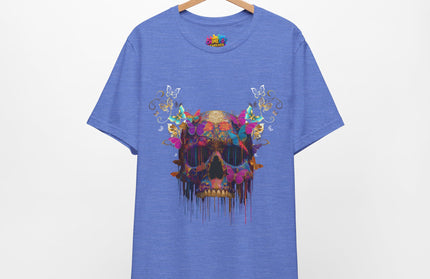 Ornate Skull Golden Butterfly Gothic Luxe Tee