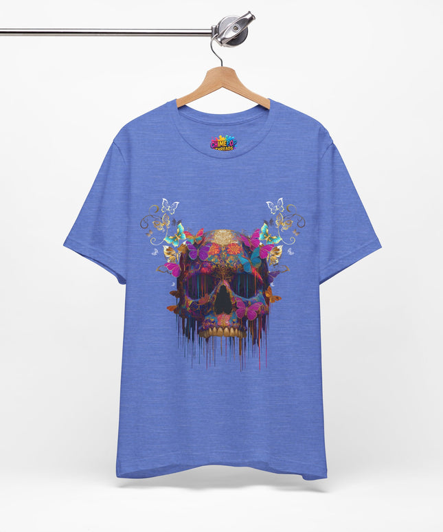 Ornate Skull Golden Butterfly Gothic Luxe Tee