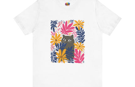 Gray Cat Floral Tee