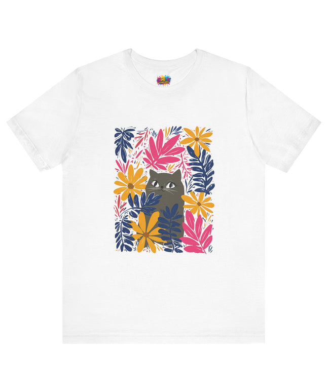 Gray Cat Floral Tee