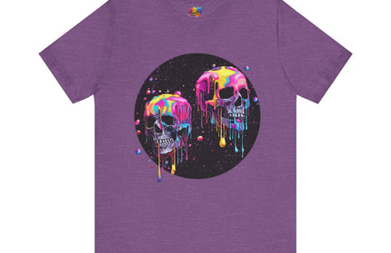 Neon Skull Drip Psychedelic Space Tee