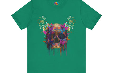 Ornate Skull Golden Butterfly Gothic Luxe Tee