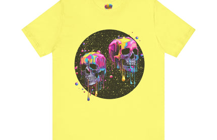 Neon Skull Drip Psychedelic Space Tee