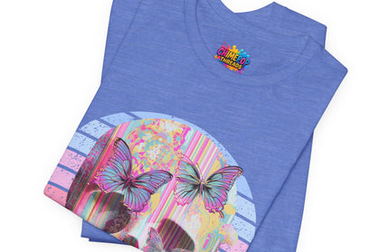 Pastel Skull Butterfly Drip Vaporwave Gothic Tee