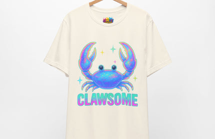 CLAWSOME Neon Crab Tee - Ocean Lover T-Shirt