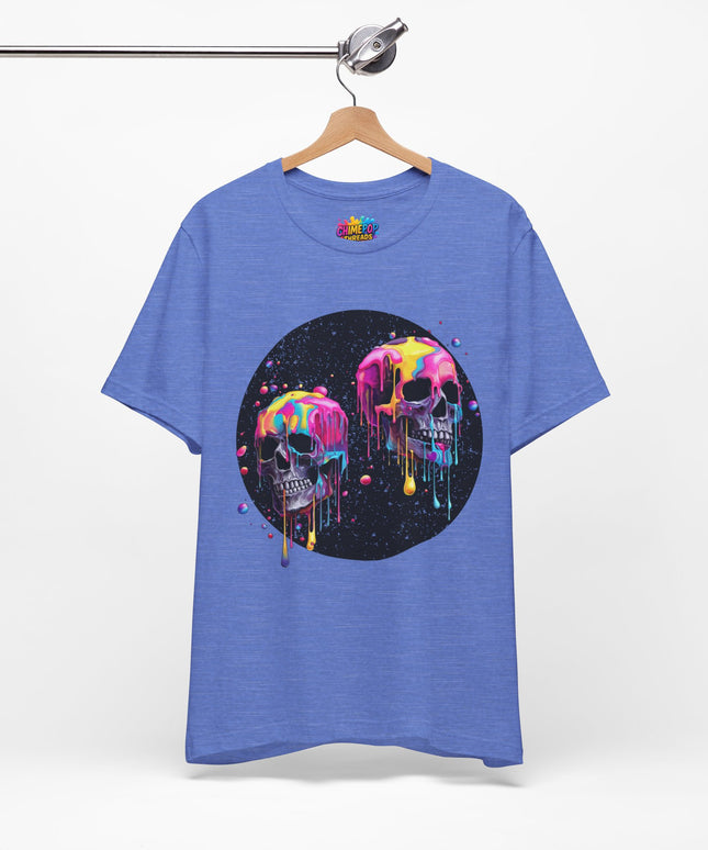 Neon Skull Drip Psychedelic Space Tee