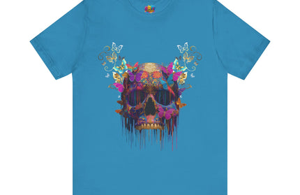 Ornate Skull Golden Butterfly Gothic Luxe Tee