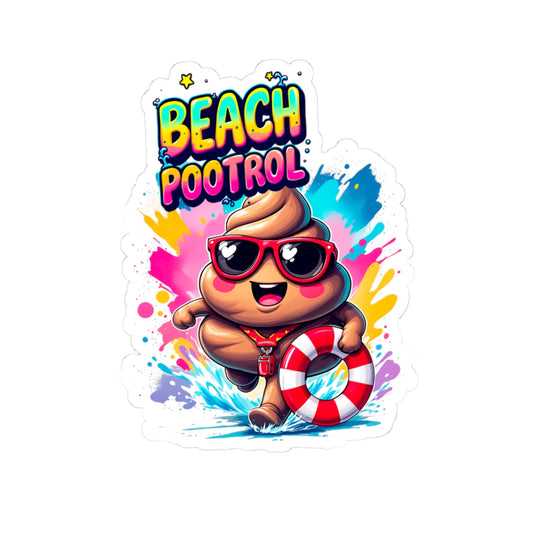 Vibrant Kiss-Cut Stickers for Laptop & Decor – Beach Pootrol