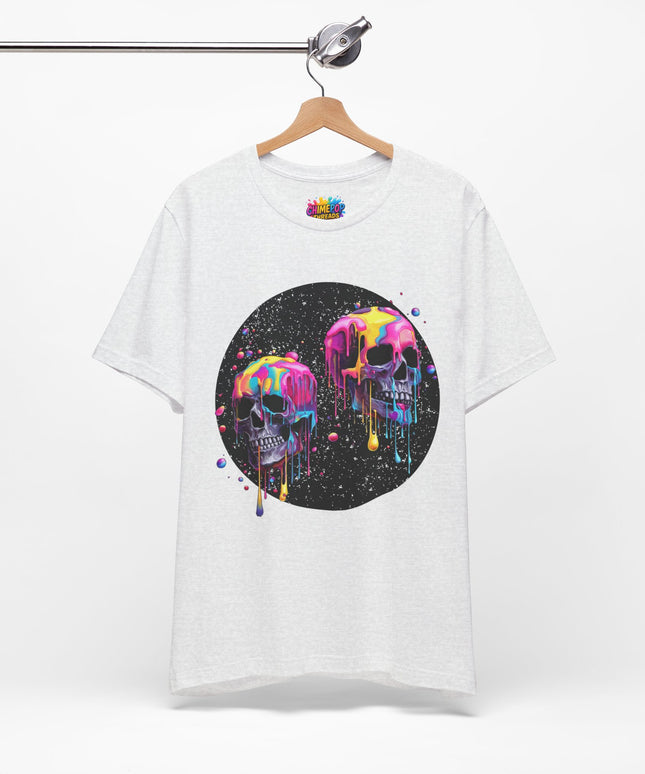Neon Skull Drip Psychedelic Space Tee