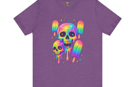 Rainbow Skull Popsicle Glitter Cosmic Goth Tee