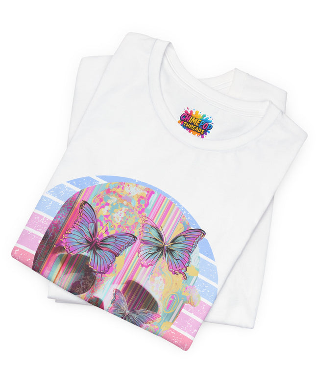 Pastel Skull Butterfly Drip Vaporwave Gothic Tee
