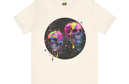 Neon Skull Drip Psychedelic Space Tee