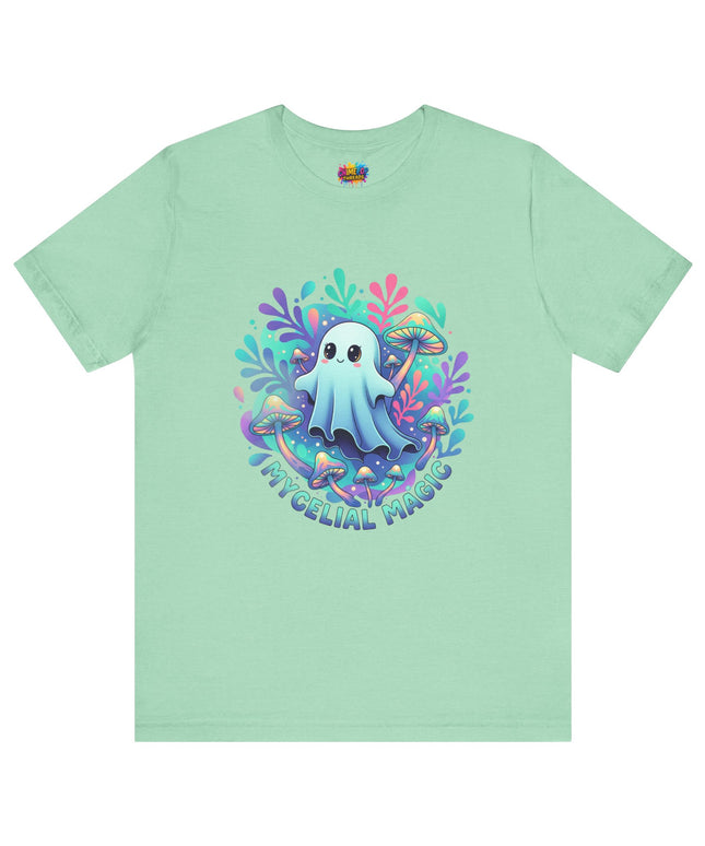 Mycelial Magic Blue Glow Ghost Tee