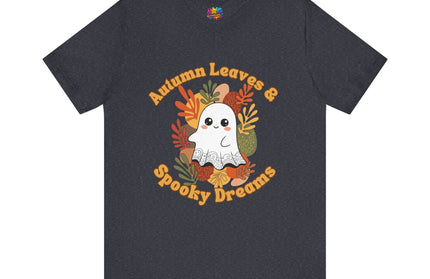 Autumn Leaves Spooky Dreams Ghost Tee