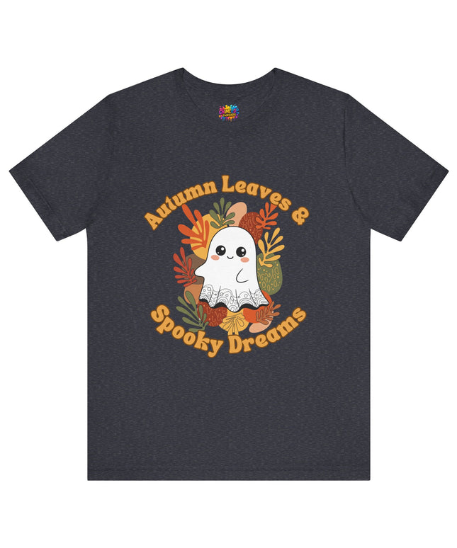 Autumn Leaves Spooky Dreams Ghost Tee