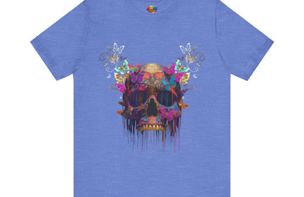 Ornate Skull Golden Butterfly Gothic Luxe Tee