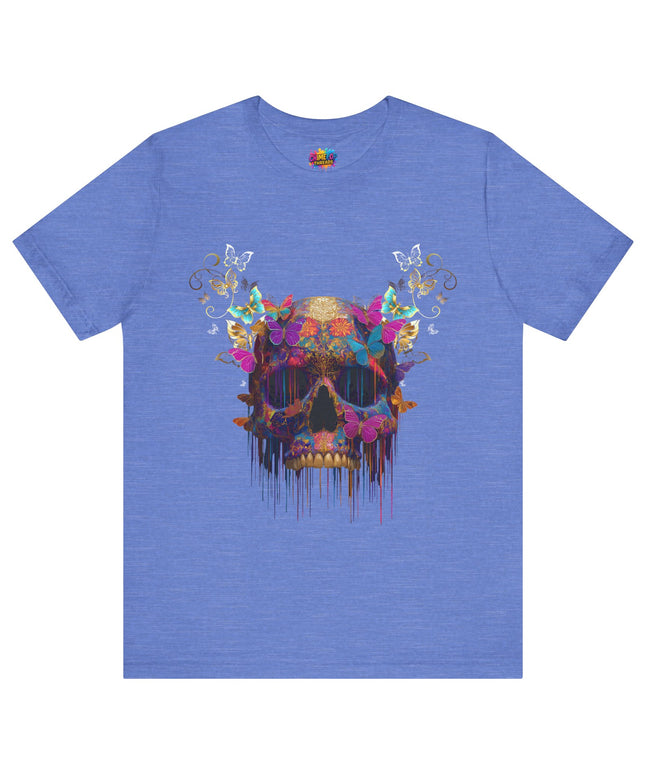 Ornate Skull Golden Butterfly Gothic Luxe Tee