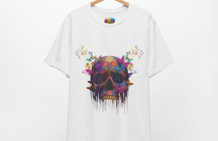 Ornate Skull Golden Butterfly Gothic Luxe Tee