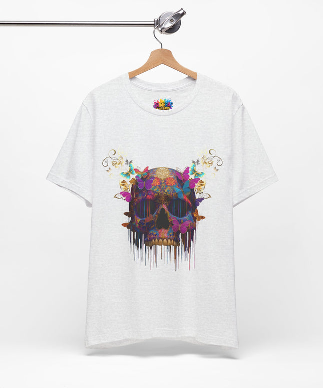 Ornate Skull Golden Butterfly Gothic Luxe Tee