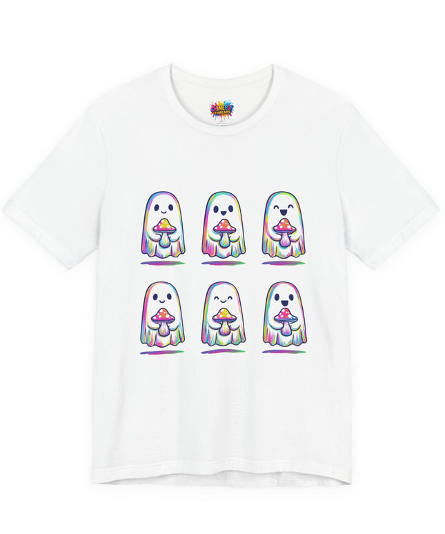 Shopify Title: Rainbow Drip Ghost Tee