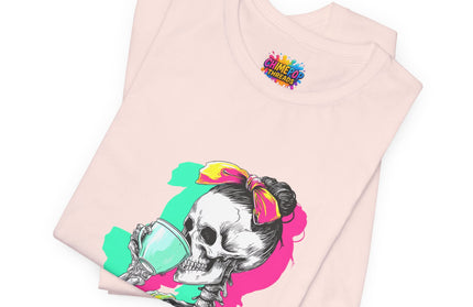 3D Retro Pop Skeleton Coffee Shirt