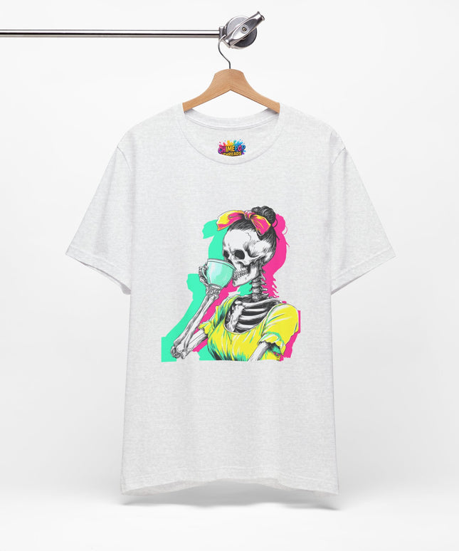 3D Retro Pop Skeleton Coffee Shirt