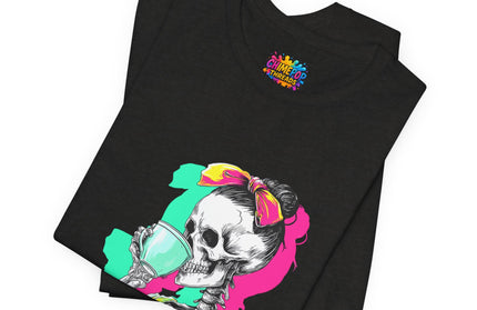 3D Retro Pop Skeleton Coffee Shirt