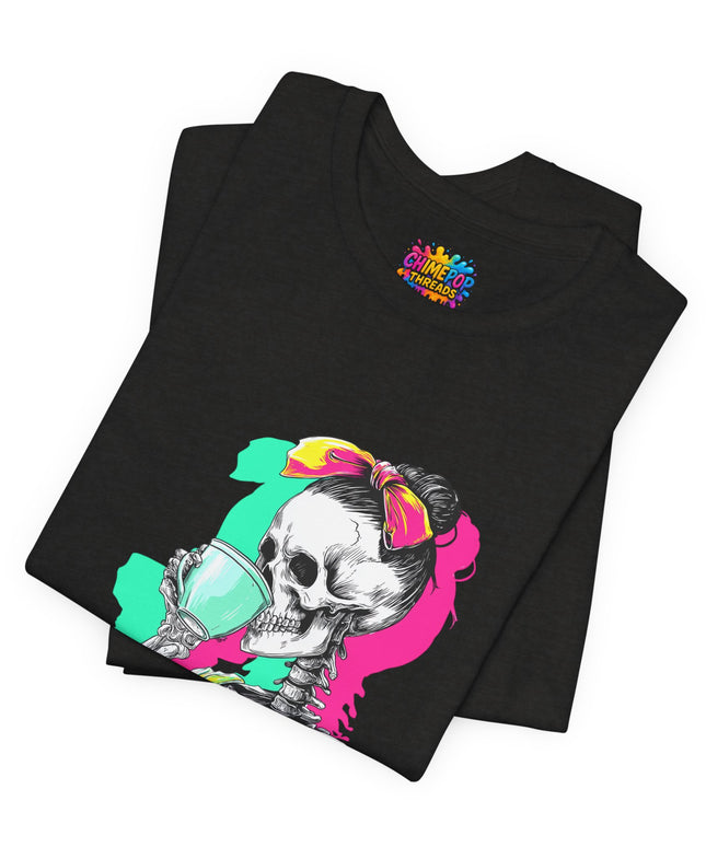 3D Retro Pop Skeleton Coffee Shirt