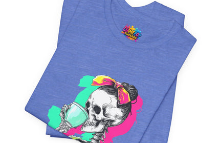 3D Retro Pop Skeleton Coffee Shirt