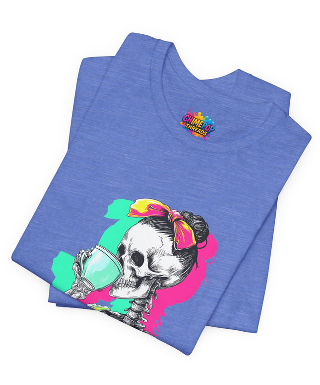 3D Retro Pop Skeleton Coffee Shirt