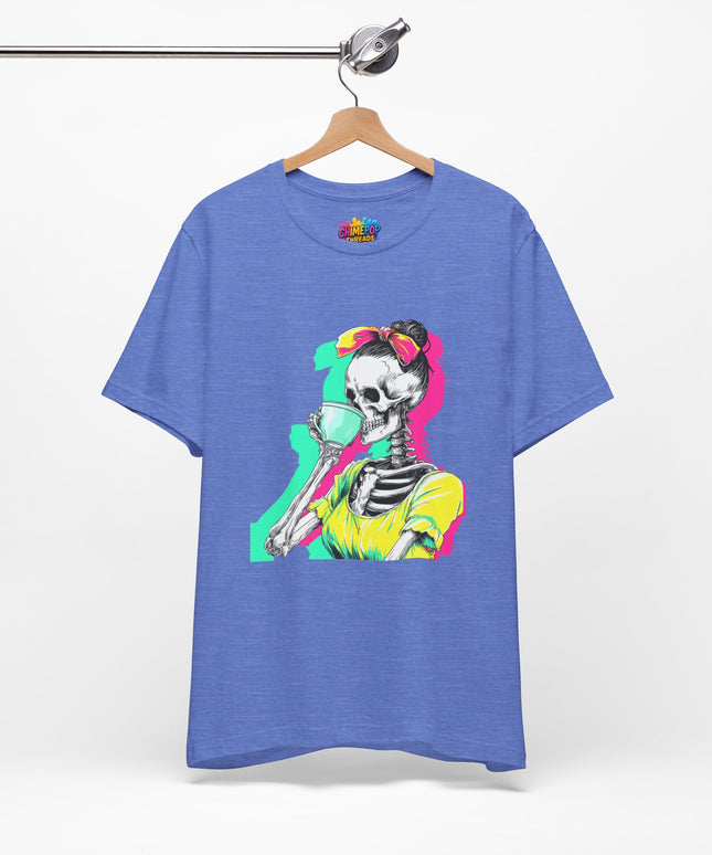 3D Retro Pop Skeleton Coffee Shirt