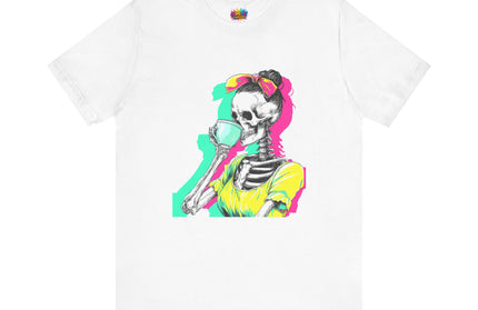 3D Retro Pop Skeleton Coffee Shirt