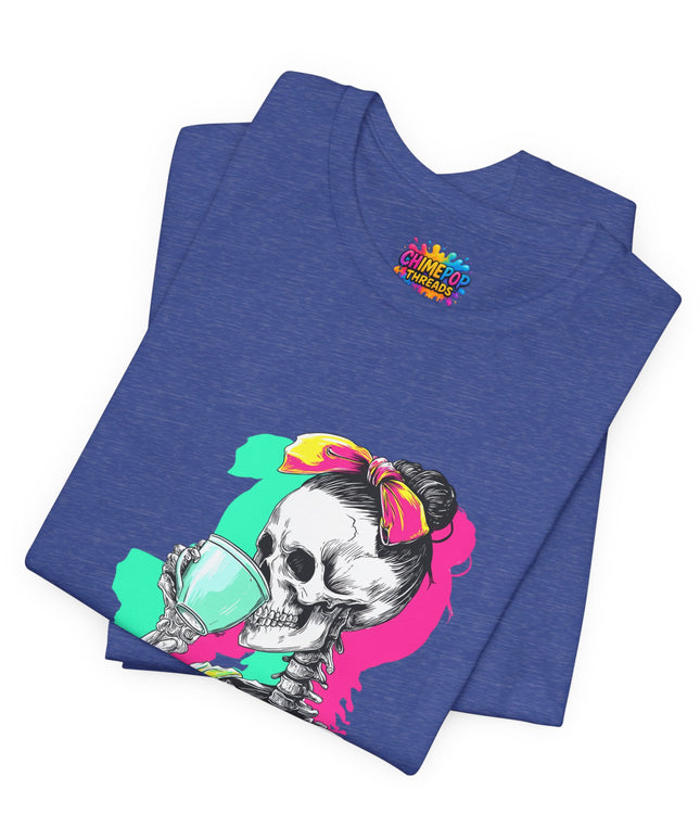 3D Retro Pop Skeleton Coffee Shirt