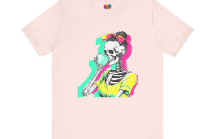 3D Retro Pop Skeleton Coffee Shirt