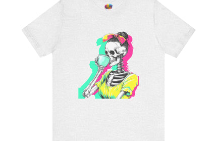 3D Retro Pop Skeleton Coffee Shirt