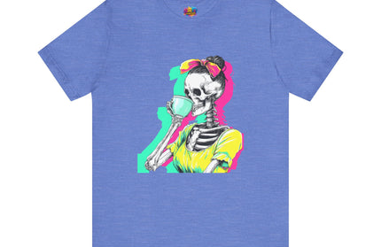 3D Retro Pop Skeleton Coffee Shirt