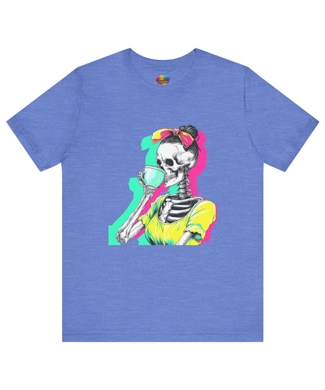 3D Retro Pop Skeleton Coffee Shirt