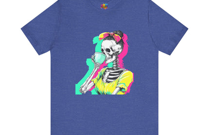3D Retro Pop Skeleton Coffee Shirt