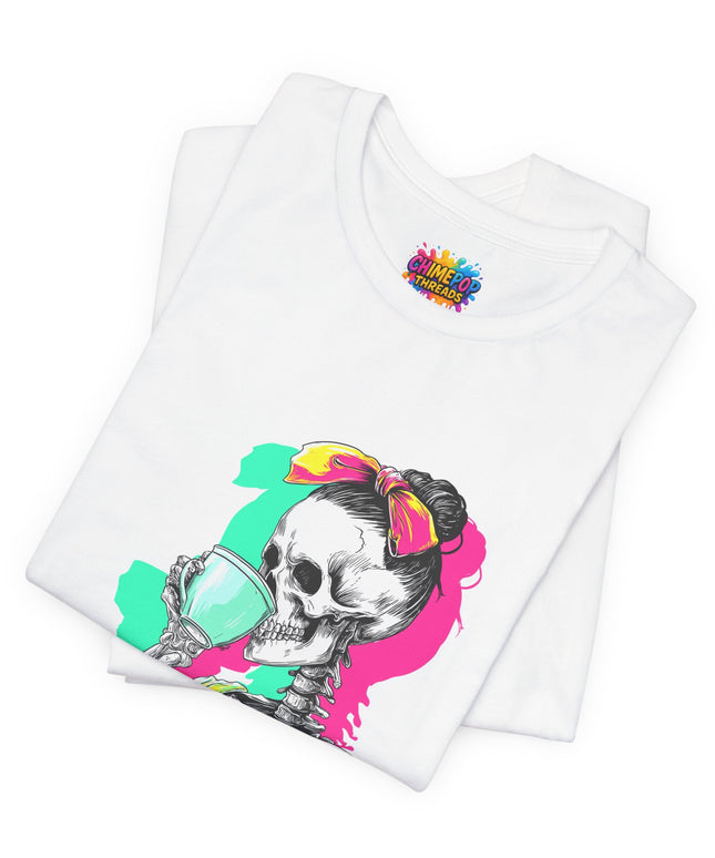 3D Retro Pop Skeleton Coffee Shirt