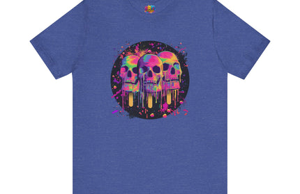Triple Neon Skull Popsicle Splatter Tee