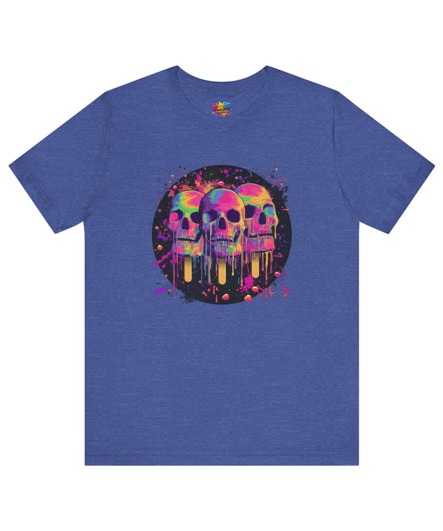 Triple Neon Skull Popsicle Splatter Tee