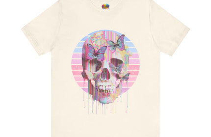 Pastel Skull Butterfly Drip Vaporwave Gothic Tee