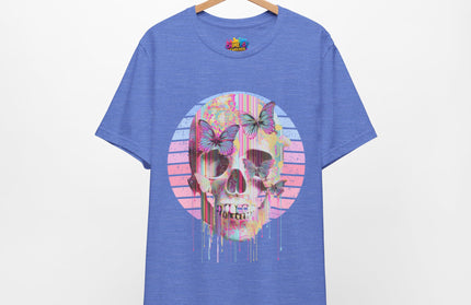 Pastel Skull Butterfly Drip Vaporwave Gothic Tee