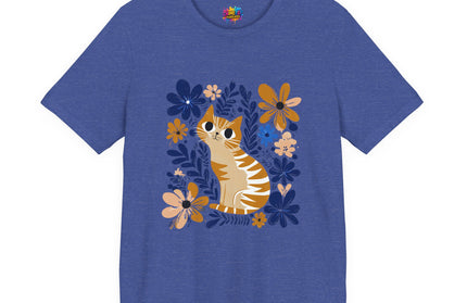 Orange Cat Floral Tee