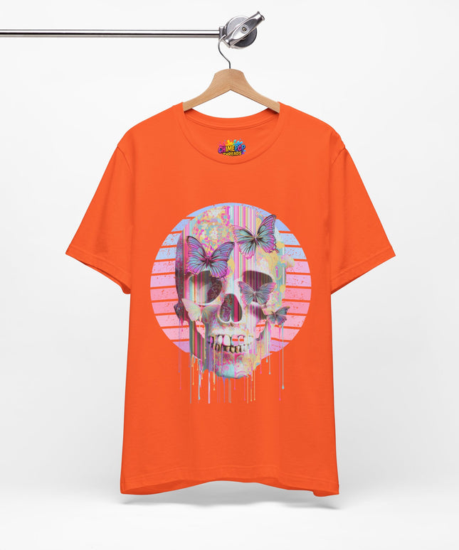 Pastel Skull Butterfly Drip Vaporwave Gothic Tee