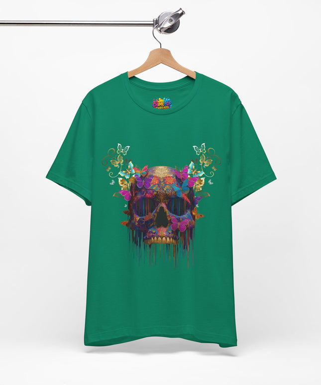 Ornate Skull Golden Butterfly Gothic Luxe Tee