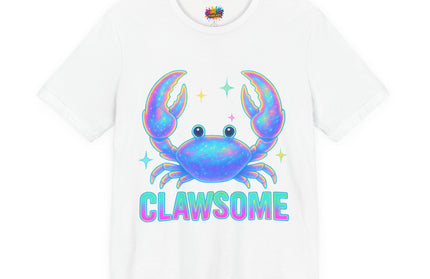 CLAWSOME Neon Crab Tee - Ocean Lover T-Shirt
