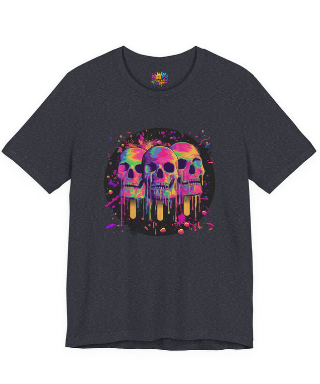 Triple Neon Skull Popsicle Splatter Tee